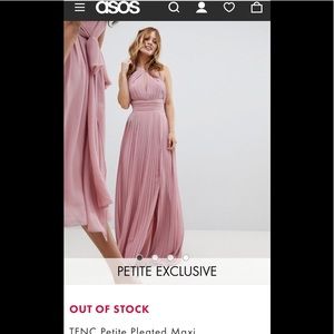 ASOS Petite Pleated Maxi Dress Size 2